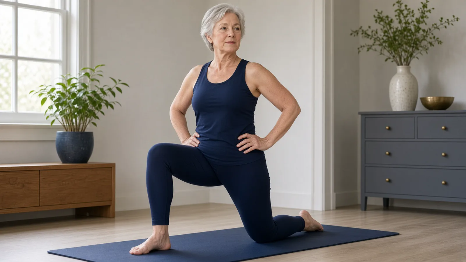 Half-kneeling hip flexor stretch
