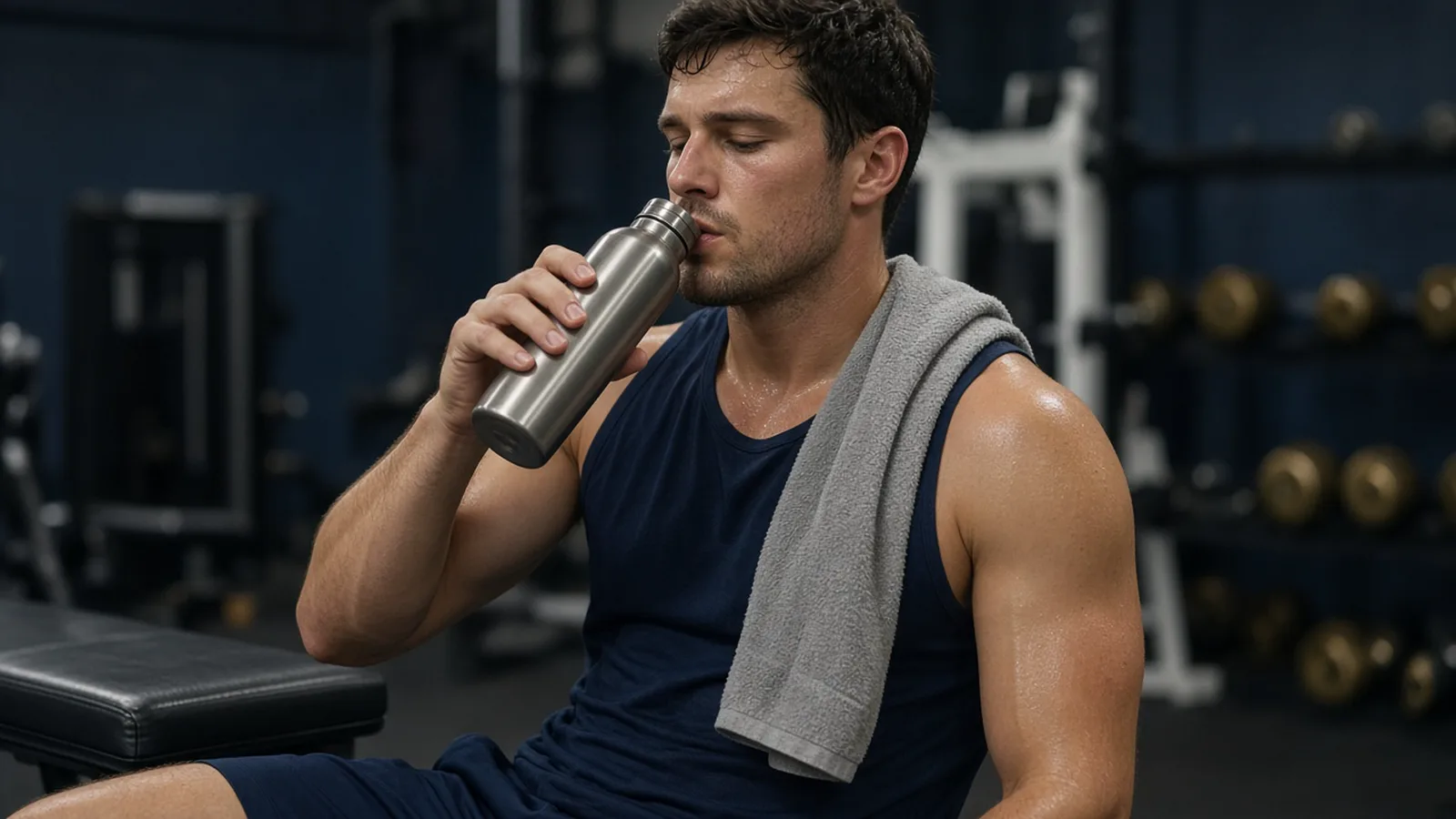 Drinking water between sets